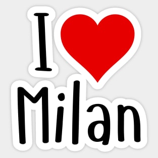 I Love Milan Sticker